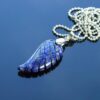 Lapis Lazuli Crystal Guardian Angel Wing Shaped Crystal Pendant Necklace for Balancing Energy - Image 2