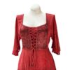 Long Sleeves Victorian Style Corset Dress with Georgette Lace & Threadwork VTrendz