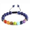 Lapis Lazuli 7-Chakra Adjustable Macrame Bracelet: Sovereign Truth & Kinetic Alignment VTrendz