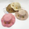Sunflower & Beads String Straw Hats For Women Summer Grass Folding Visor Hat VTrendz