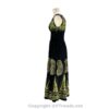 Long 8-Kali Embroidered Maxi Dress with Stretch Sleeves VTrendz