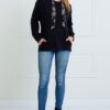 TIE NECK HOODIE TOP WITH POCKET - Image 4