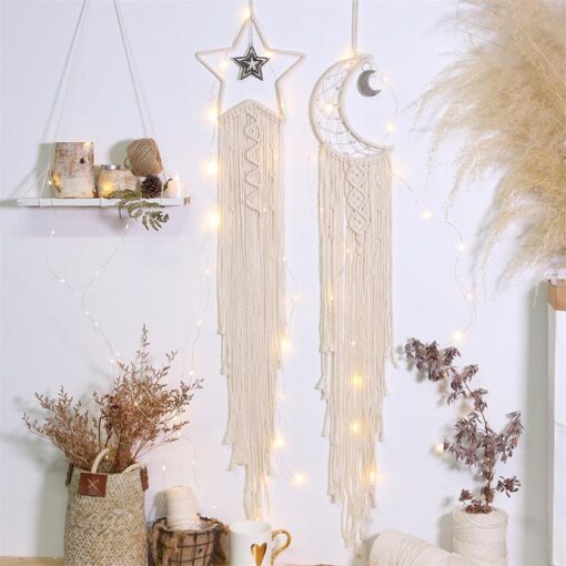 Macrame  & Rattan Wall Hanging, Boho Wall Art