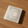 Selenite Square Moon Mandala Plate: Lunar Harmony & Sacred Charging (3x3 Inch) VTrendz