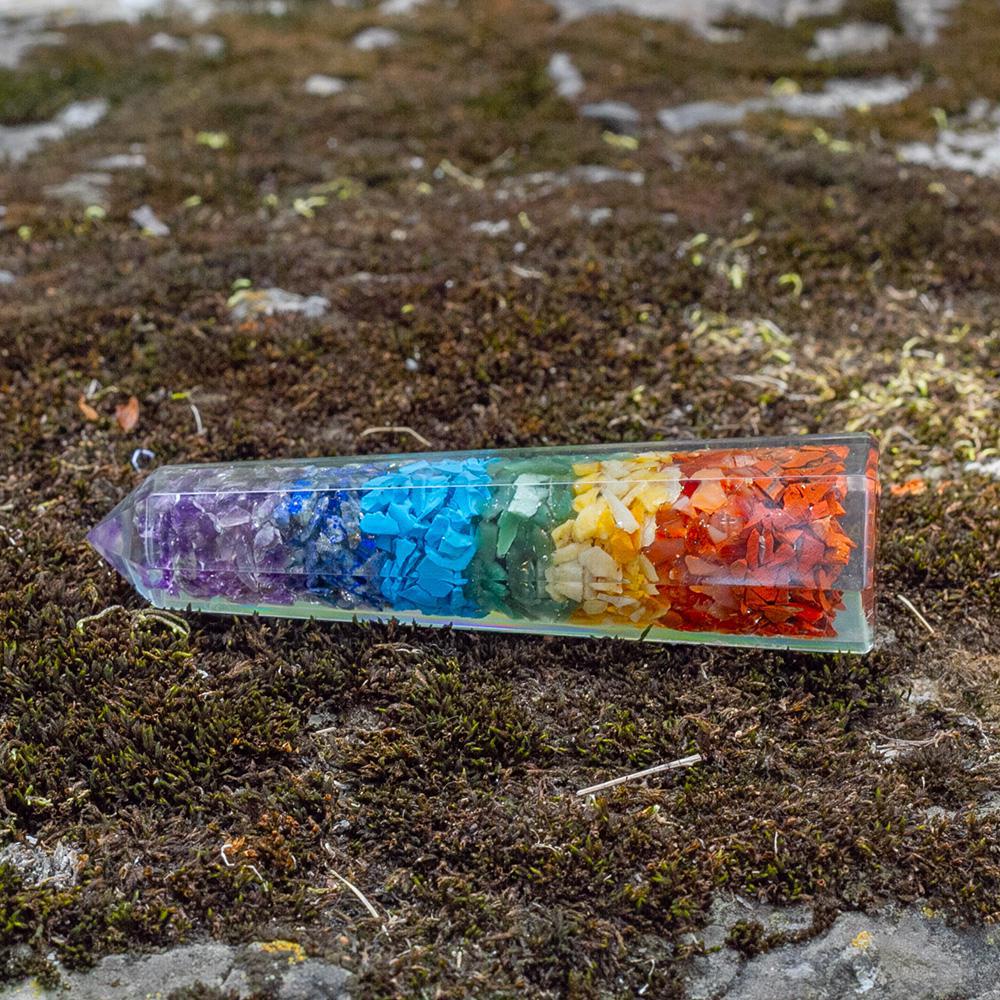 7-Chakra Orgone Tower Point: Alchemical Harmonizer & Spiritual Transmutation Tool - Image 5