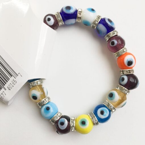 The All-Seeing Shield: Mixed Color Evil Eye Bracelet