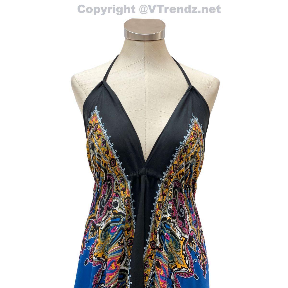 Jamawar Scarf Dress Dori with Halter Neck & Back Ties - Image 23