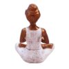 Yoga Women Meditating Statue Hand Painted 9.5" x 6.5" x 5" - Image 3