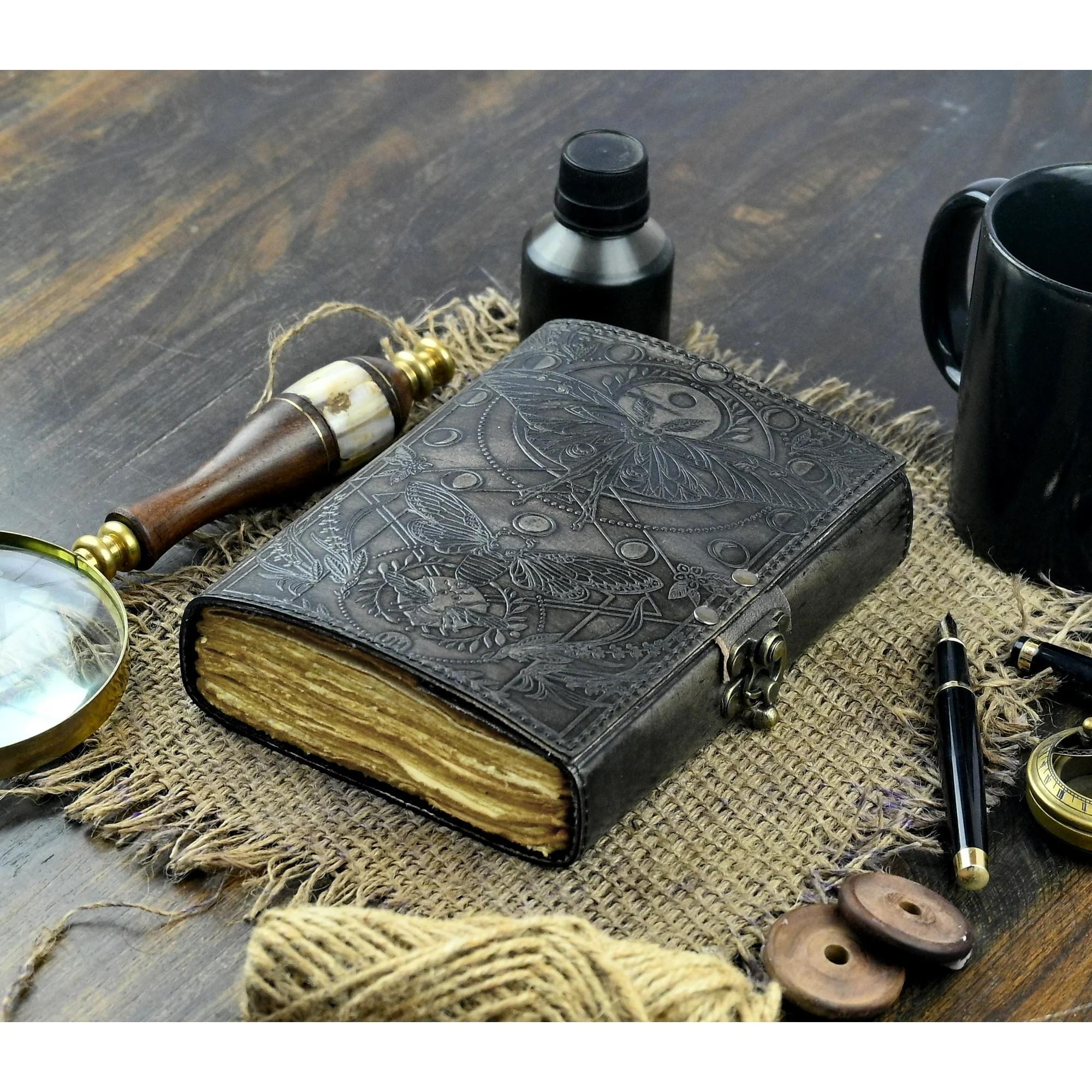 Embossed Celestial Moth Grimoire | A Tome of Lunar Wisdom - Image 2