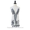 Batik Printed Short Scarf Dress with Adjustable Straps and Stretchable Back VTrendz