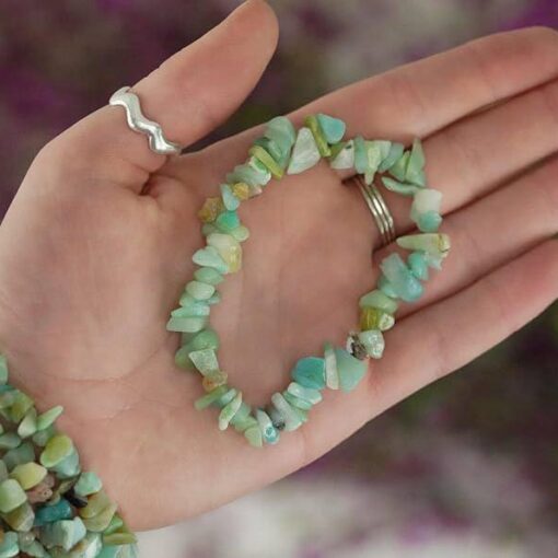 Amazonite Stone Chips Bracelet: The Hope Stone & Harmonic Flow