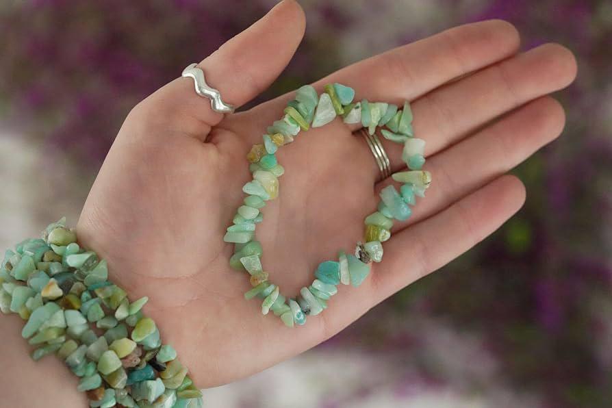 Amazonite Stone Chips Bracelet: The Hope Stone & Harmonic Flow