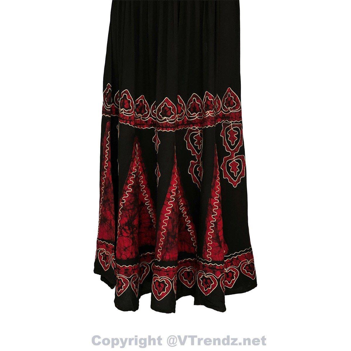 Long 8-Kali Embroidered Maxi Dress with Stretch Sleeves - Image 16