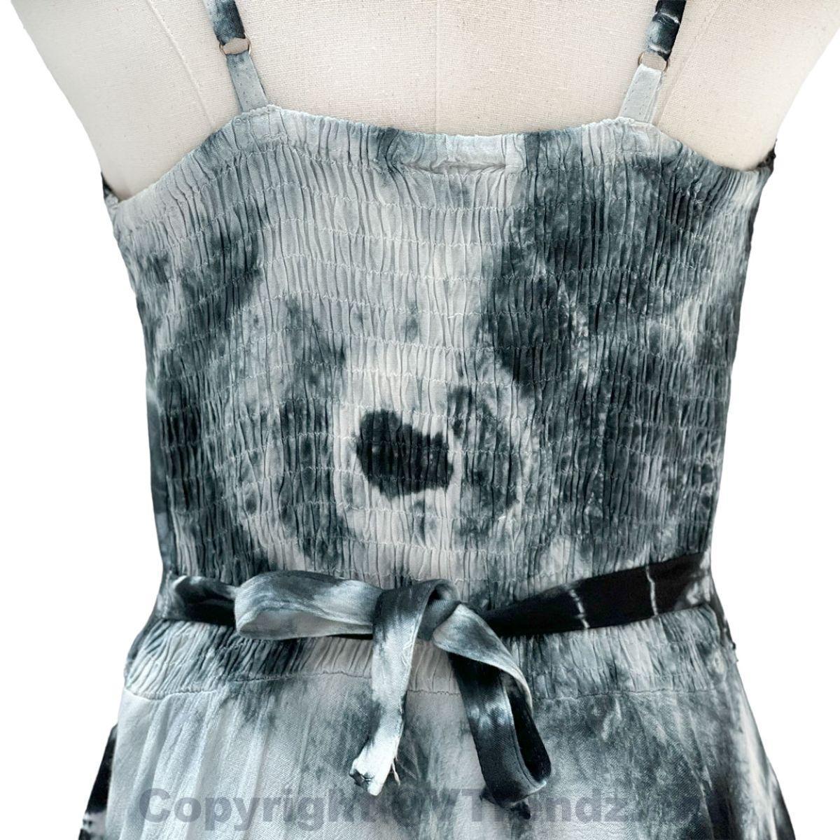 2 Layer Tie Dye Handkerchief Dress with Front Corset & Adjustable Straps - Image 26