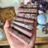 Rhodonite Obelisk Tower: Jumbo Healing Wand for Compassion, Forgiveness & Emotional First Aid VTrendz