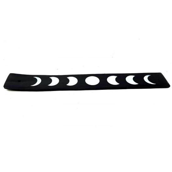 Phases of the Moon Incense Stick Burner | Lunar Cycle Ash Catcher (10"L)