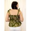 Crop Tops Batik Printed with Ruffles One Size Fits Most - Image 3