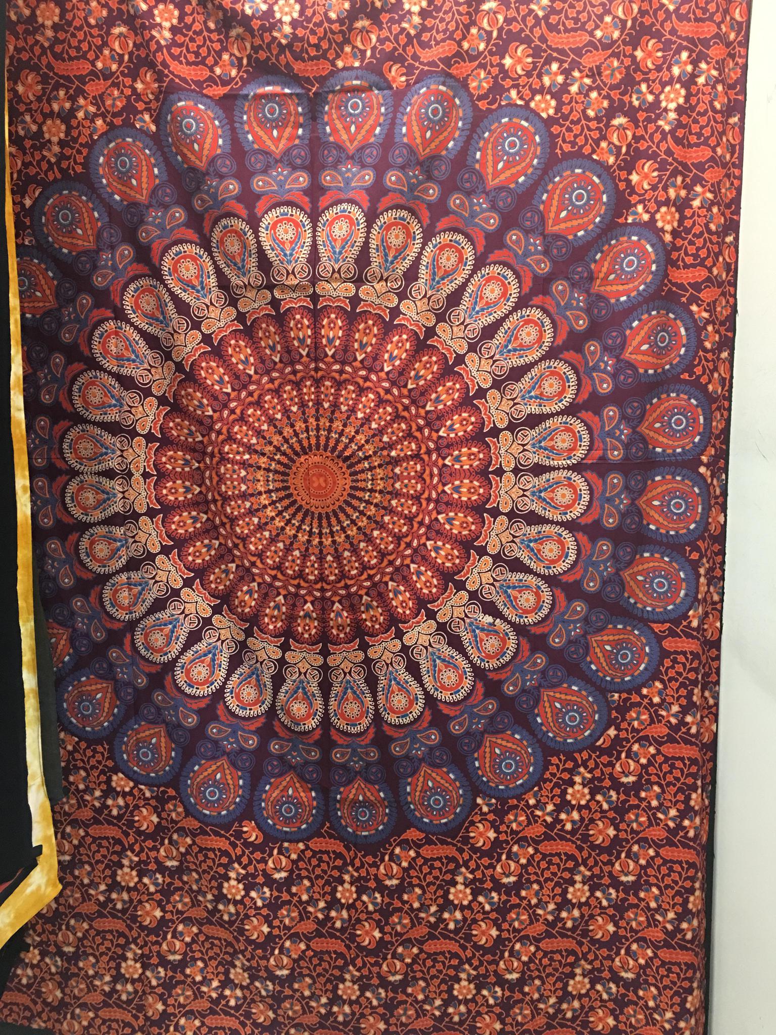 Mandala Wall Hanging Handmade Cotton Tapestry 84"x54" inch - Image 2