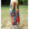 Multi Color Bright Striped Boho Patch Pants VTrendz
