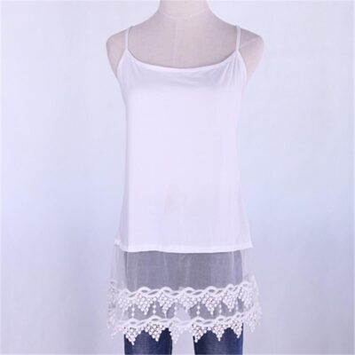Camisole Extender With Adjustable straps and Lace at Bottom
