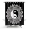 Yin Yang Mandala Black-White Shower Curtain VTrendz