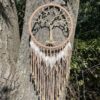 Tree of Life Suede Macramé Dream Catcher Wall Hanging - Image 3