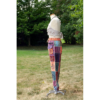 Plain & Striped W/Threadwork Boho Harem Patch Elastic Bottom Pants VTrendz