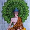 Buddha Bhumisparsha Mudra Wall Hanging Handmade Cotton Tapestry 84" x 54" inch - Image 3