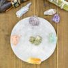Selenite Engraved Round Charging Plate: Flower of Life (4–5.5 Inch) VTrendz