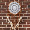 Cotton crochet single ring dreamcatcher Dia 32 - 34 cm length 85 -100 cm - Image 2