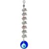 7-Elephant Colored Hanging with Evil Eye, Handmade, 14" Inch