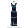 Long 8-Kali Embroidered Maxi Dress with Stretch Sleeves VTrendz