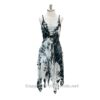 2 Layer Tie Dye Handkerchief Dress with Front Corset & Adjustable Straps VTrendz