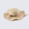 Straw Hat with Flower and Even Brim; Adult One Size Fits Most (22-23 inches), adjustable size - Image 2