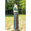 Teal Blue Open Leg Thai Palazzo Pants VTrendz