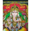 Ganesha Gold sequence blink Multi Poster Wall Hanging Handmade Cotton Tapestry 40"x30" inch - Image 2