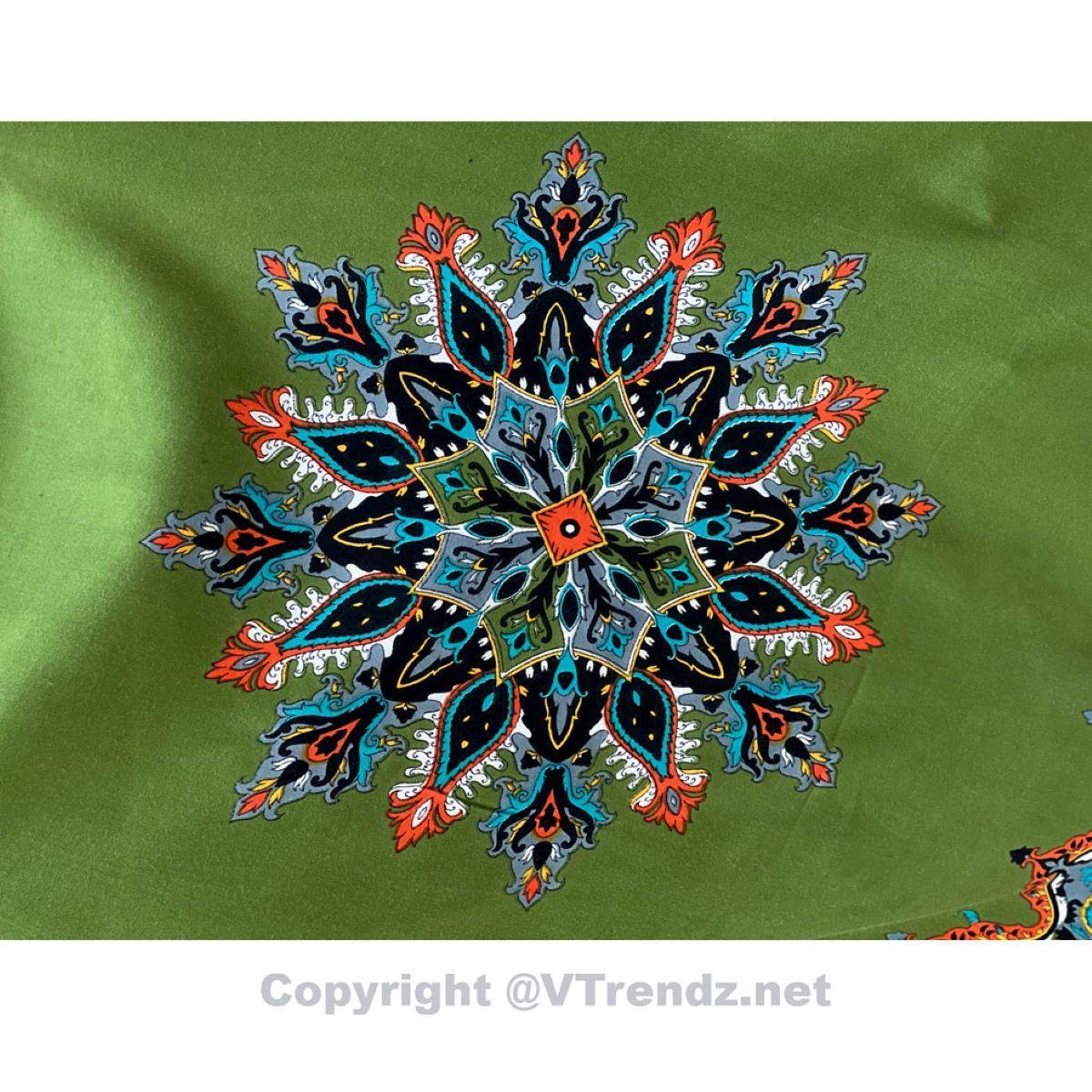 Jamawar Scarf Dress Dori with Halter Neck & Back Ties - Image 14