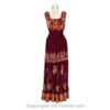Long 8-Kali Embroidered Maxi Dress with Stretch Sleeves VTrendz