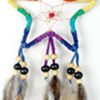 Suede leather rainbow star shape dreamcatcher 9 cm Star - Image 2