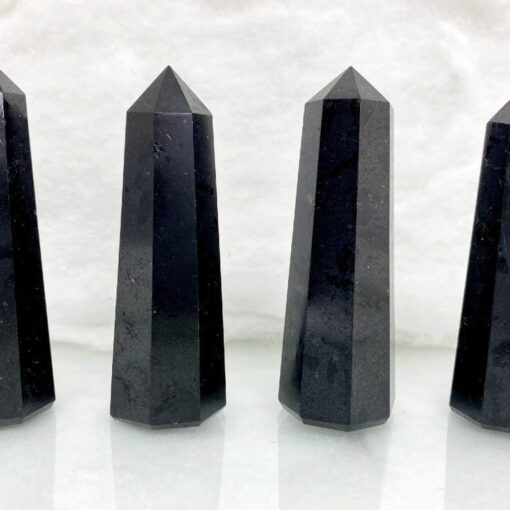 Black Tourmaline Obelisk Tower: Jumbo Healing Wand for Ultimate Protection & Grounding