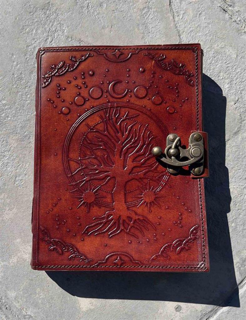 Celestial Moon Tree Embossed Journal | Chronicle Your Cosmic Path