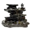 Retro Ceramic Double Cone Backflow Incense Holder Waterfall Incense Burner, Reflux Burner, Handmade Ceramic, Home Decor for Meditation, Mini-Zen Experience 15.5*7.5*13 cm VTrendz