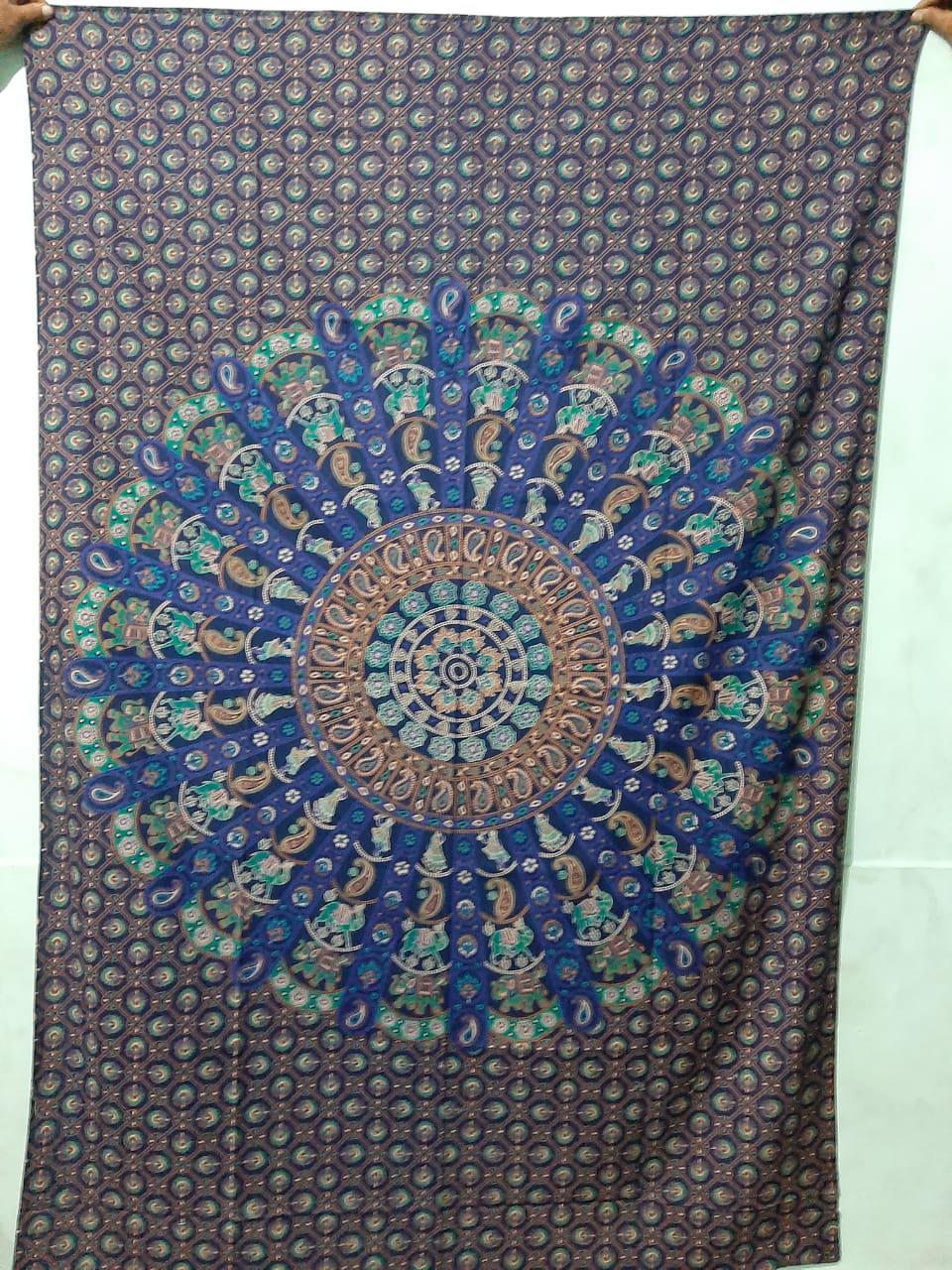Mandala Wall Hanging Handmade Cotton Tapestry 84"x54" inch