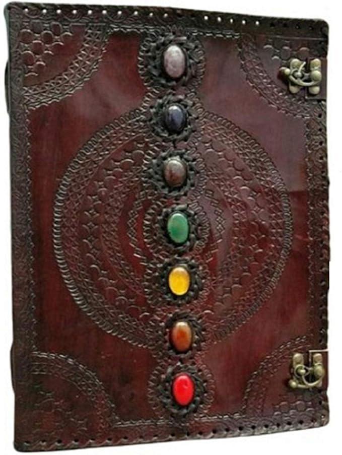 7 Chakra Embossed Leather Grimoire | Codex of Aligned Energy - Image 7