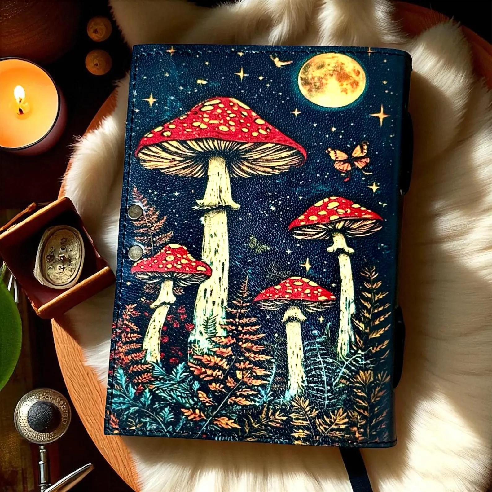 Moonlit Mushroom Leather Journal | Your Portal to Enchanted Thoughts - Image 3