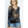 Cold Shoulder Tie Dyed Vocal Top with Rhinestones - Image 8
