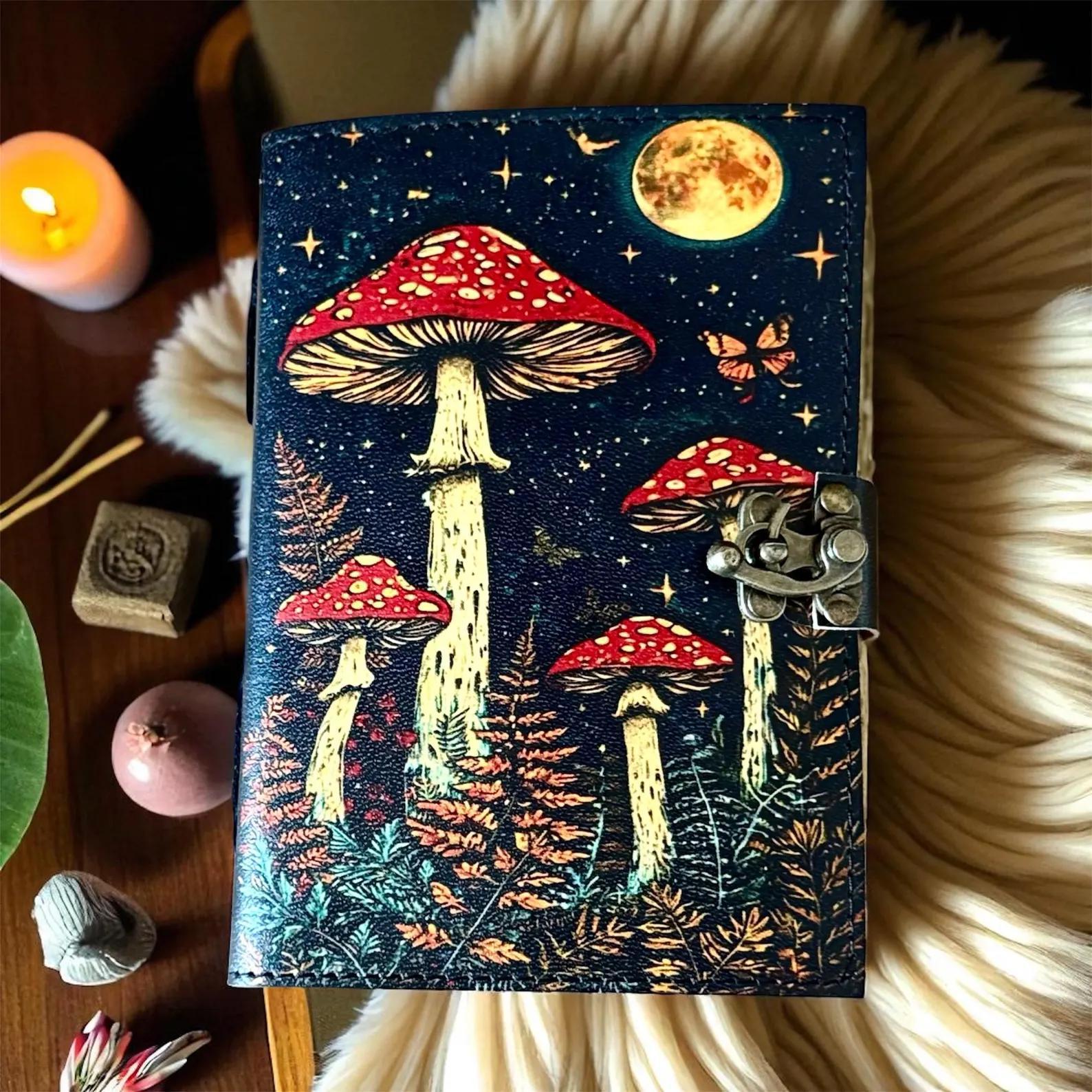 Moonlit Mushroom Leather Journal | Your Portal to Enchanted Thoughts - Image 5