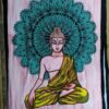 Buddha Bhumisparsha Mudra Wall Hanging Handmade Cotton Tapestry 84" x 54" inch - Image 2