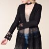 Long Sleeve Cardigan with Stone and Lace Details by Vocal - Image 3