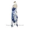2 Layer Tie Dye Handkerchief Dress with Front Corset & Adjustable Straps VTrendz